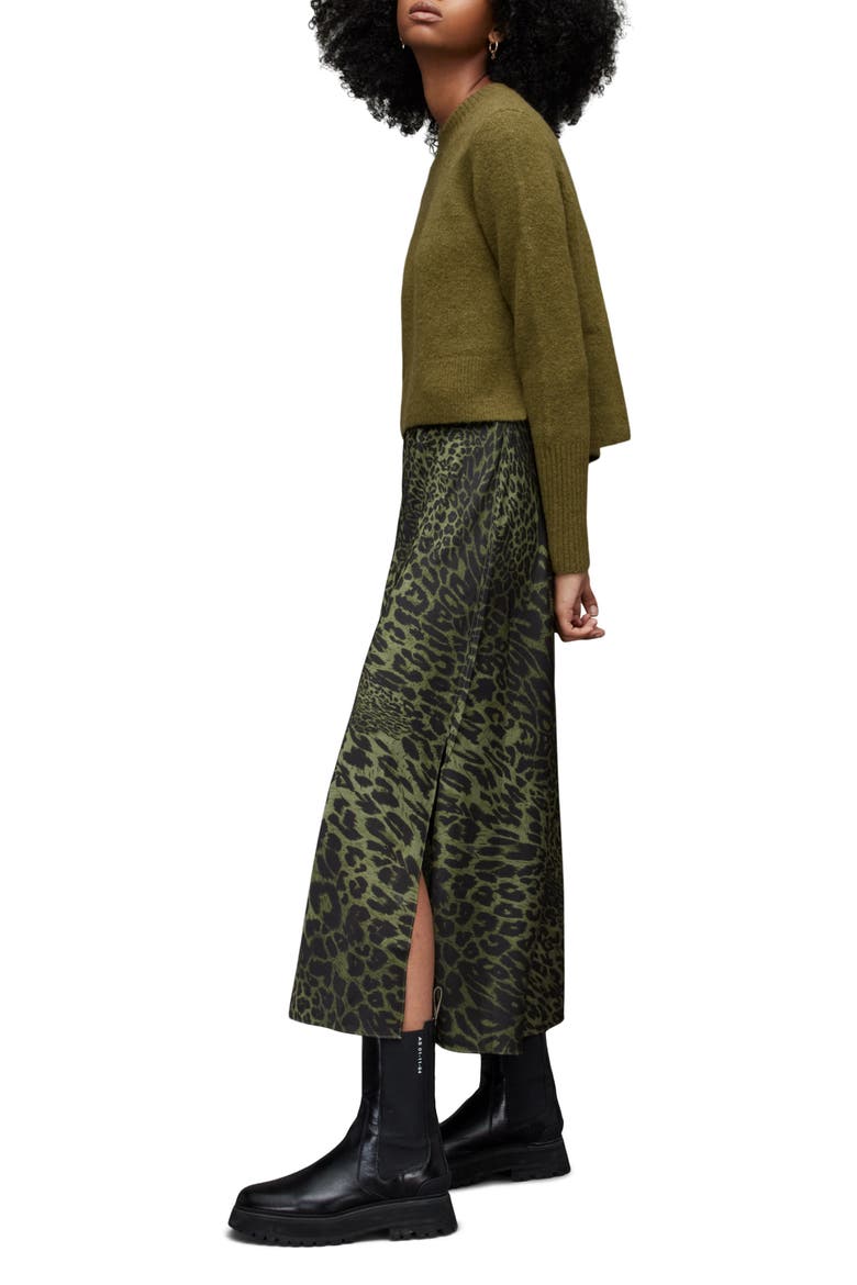 Tiana Kiku Two-Piece Wool & Alpaca Blend Sweater & Slipdress, Alternate, color, KHAKI GREEN