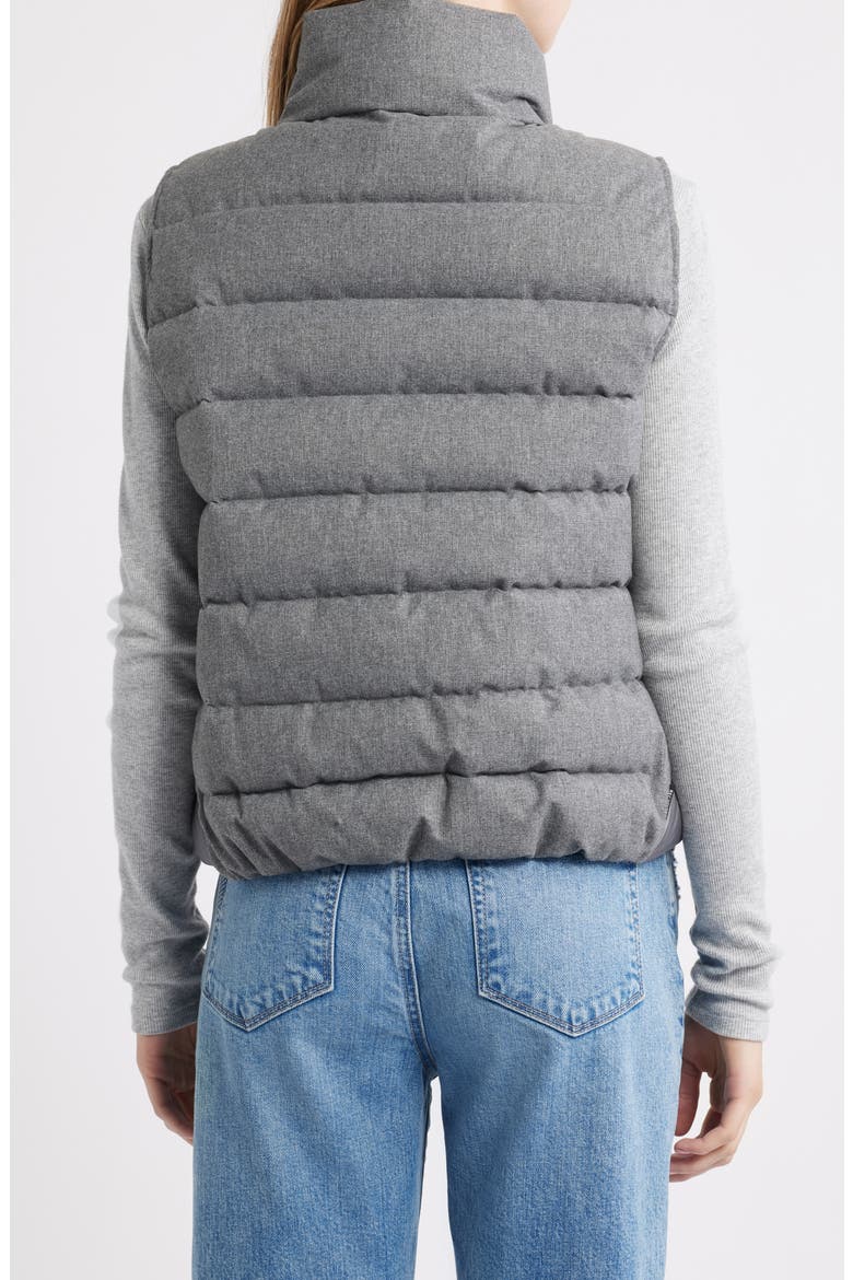 Nyla Water Repellent Quilted Puffer Vest, Alternate, color, MID GREY MELANGE