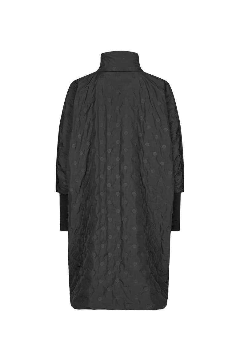 Tilda Long Sleeve High Neck Long Coat, Alternate, color, Black