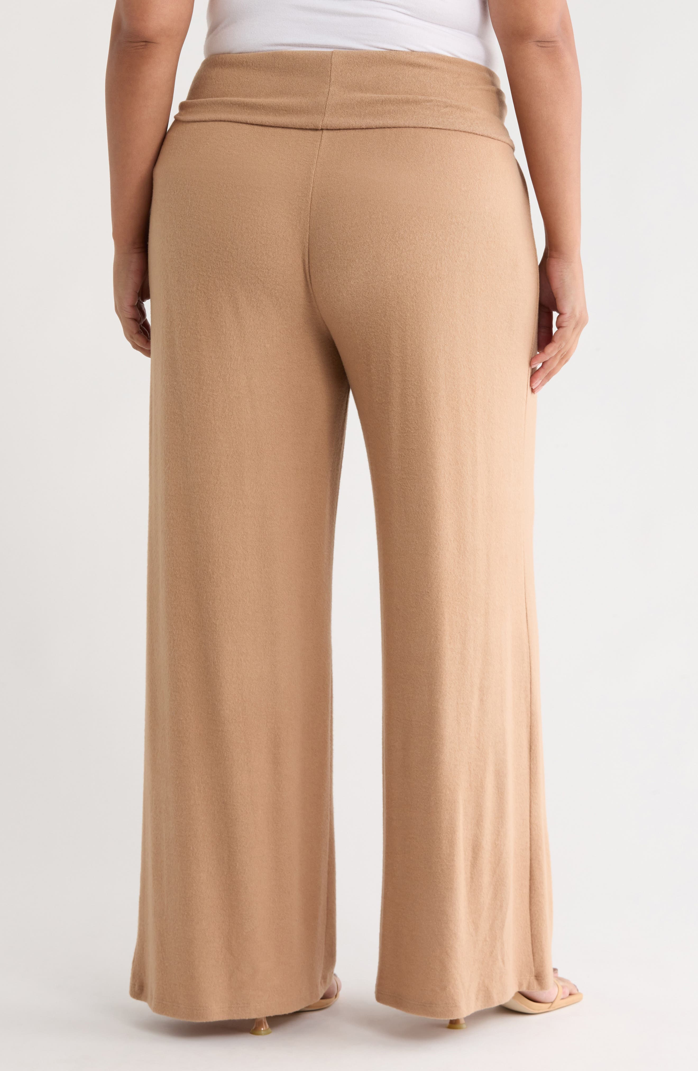 Foldover Knit Wide Leg Pants - image 2