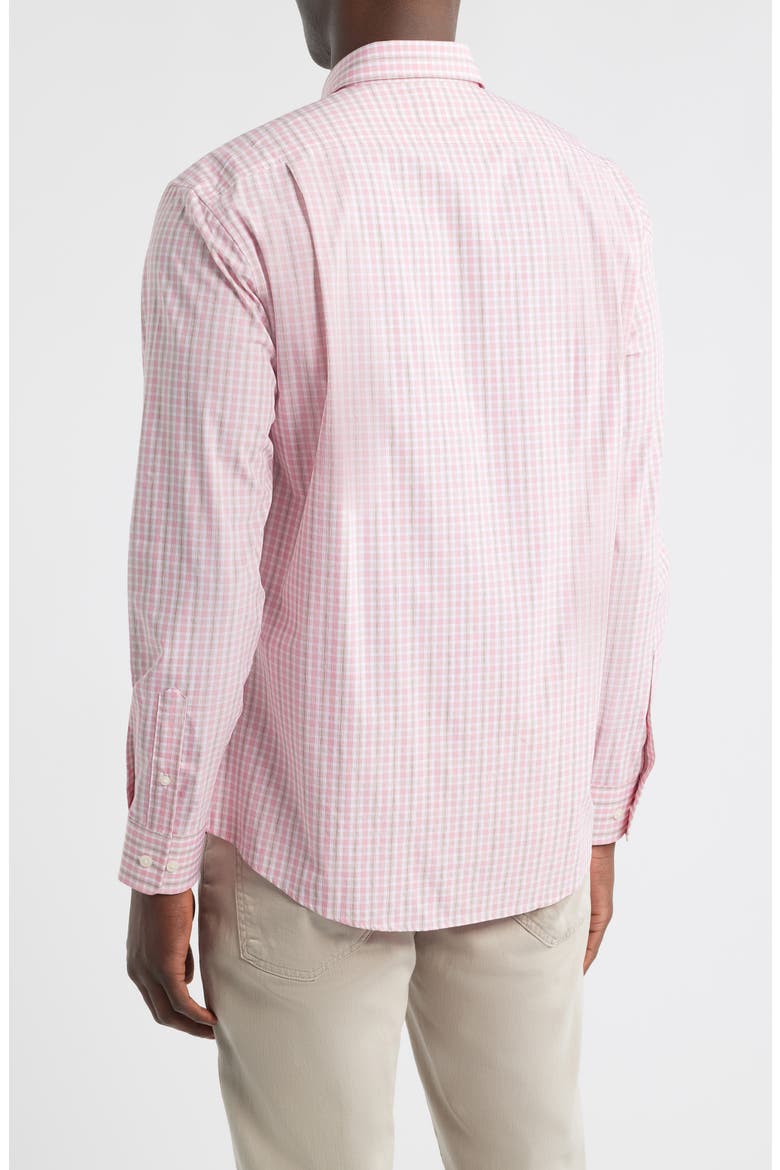 Morse Check Everyday Performance Button-Up Shirt, Alternate, color, PETAL