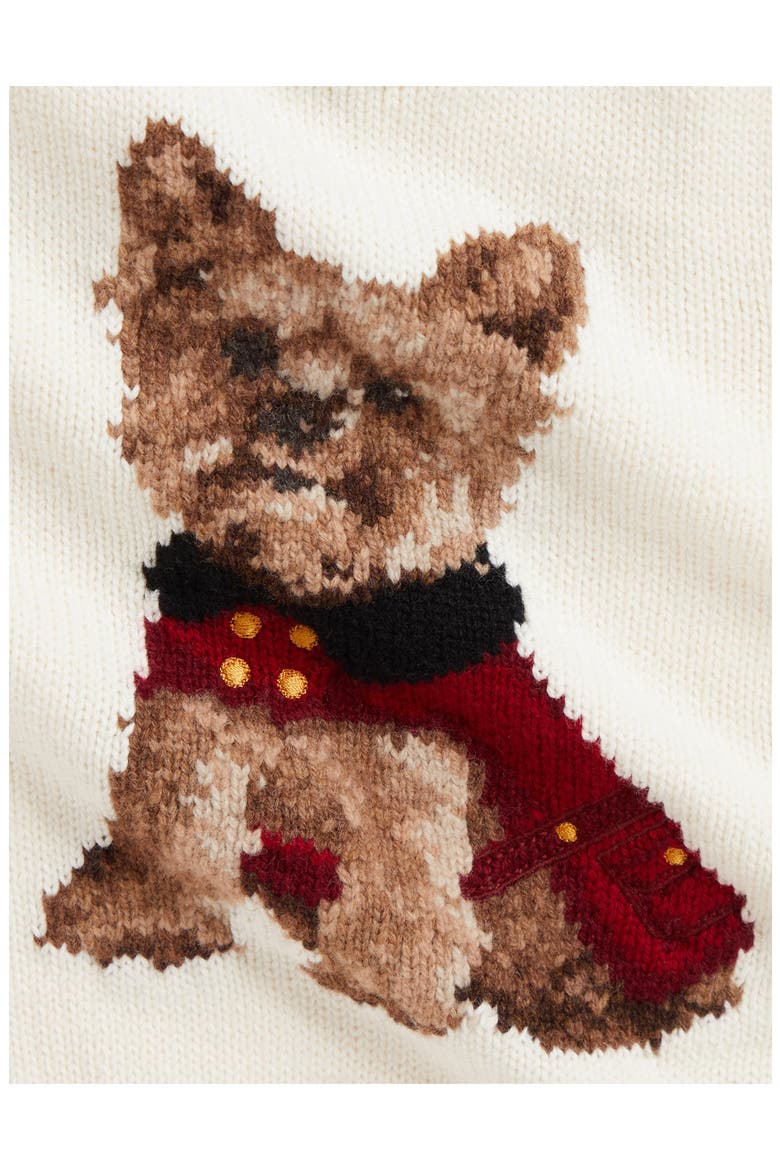 Dog Intarsia Cotton Sweater, Alternate, color, CLUBHOUSE CREAM