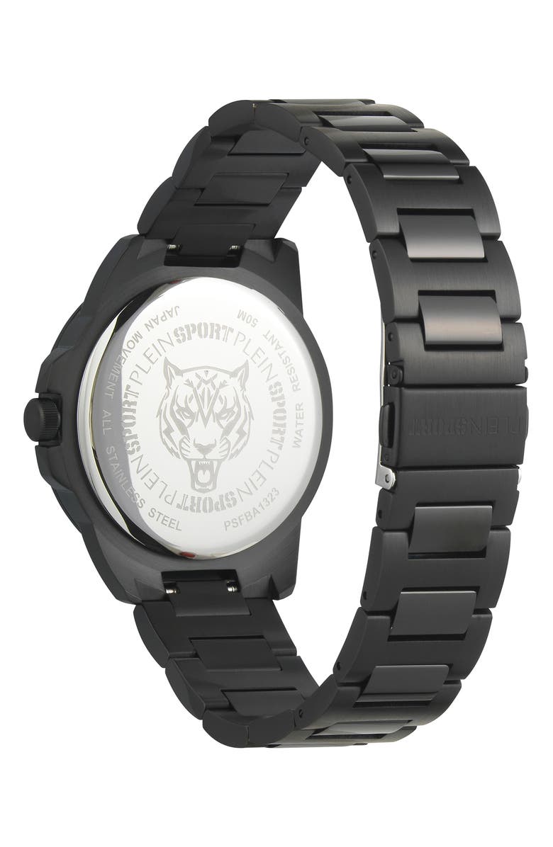 PLEIN SPORT Touchdown Bracelet Watch, 44mm, Alternate, color, Black