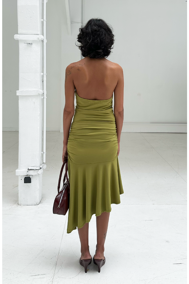 Ana Dress, Alternate, color, Olive Green