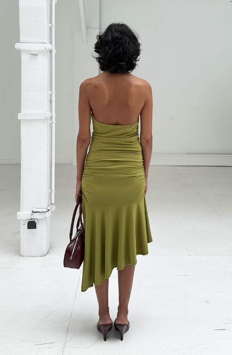 SAEMDI Ana Dress, Alternate, color, Olive Green