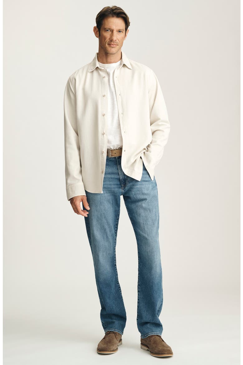 Long Sleeve Tencel Lyocell Blend Button Up Shirt, Alternate, color, SILVER BIRCH