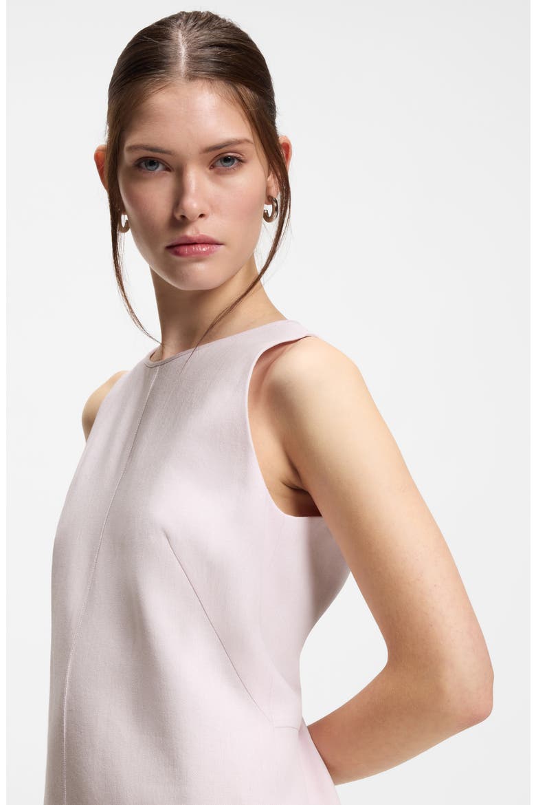 Sleeveless Linen Blend Shift Dress, Alternate, color, OCEAN ROSE