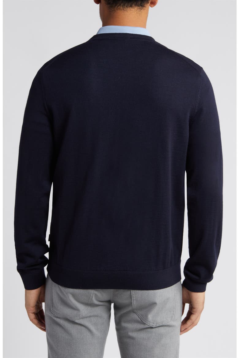 Mardon Virgin Wool Cardigan, Alternate, color, DARK BLUE