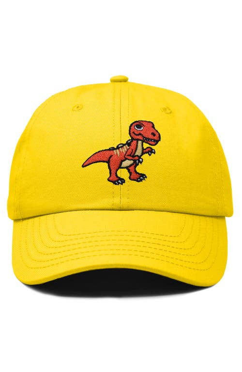 Dalix T-rex Embroidered Casual Cap In Gold
