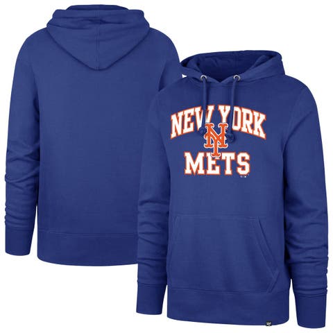 Men's '47  Royal New York Mets Big & Tall Velocity Fleece Pullover Hoodie