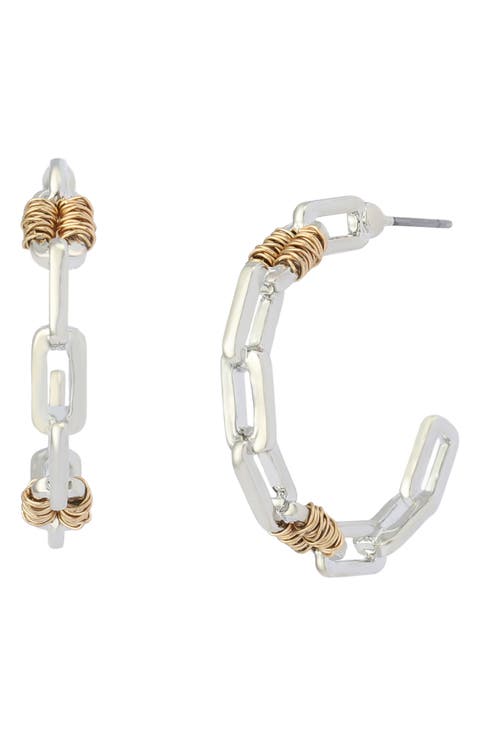 Paper Clip Hoop Earrings