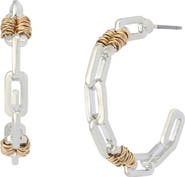 Robert Lee Morris Paper Clip Hoop Earrings