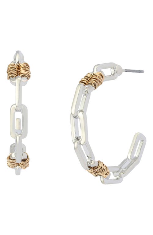 Robert Lee Morris Paper Clip Hoop Earrings In Multi