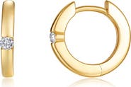 Lafonn Kate Simulated Diamond Huggie Hoop Earrings