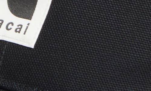 Sacai Carhartt Wip Duck Canvas Baseball Cap In Black