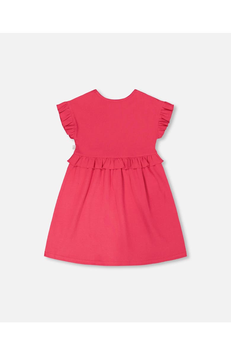 Deux par Deux Cotton Rib Short Sleeve Dress, Alternate, color, Pink