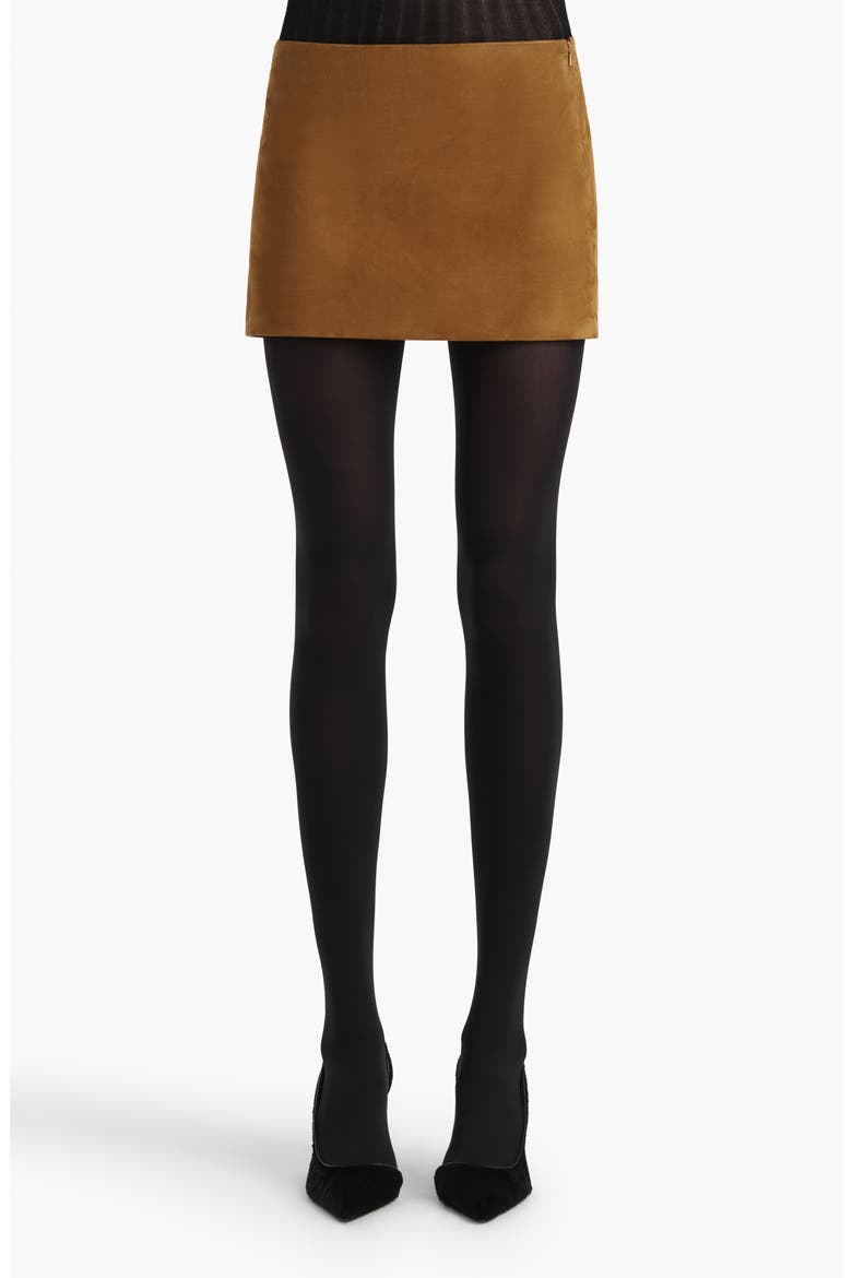 Jett Lambskin Suede Miniskirt, Main, color, TOFFEE