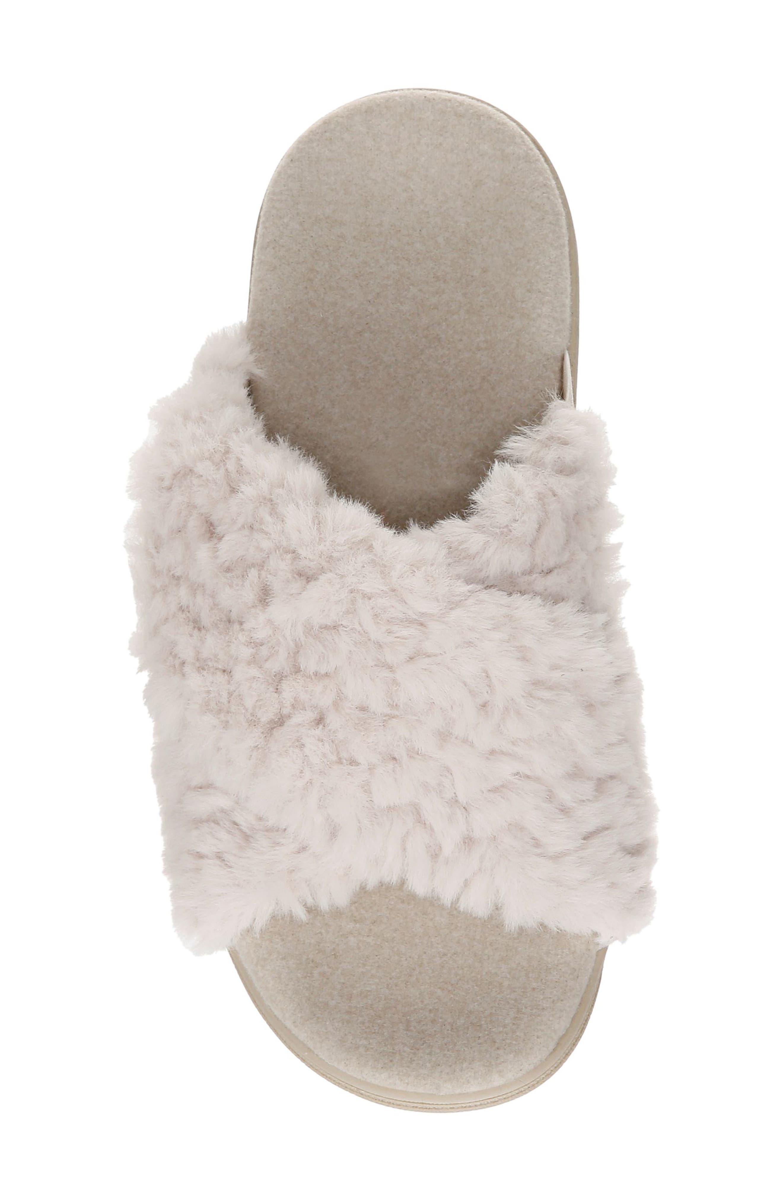 Relax II Plush Slide Sandal, Alternate, color, OFF WHITE