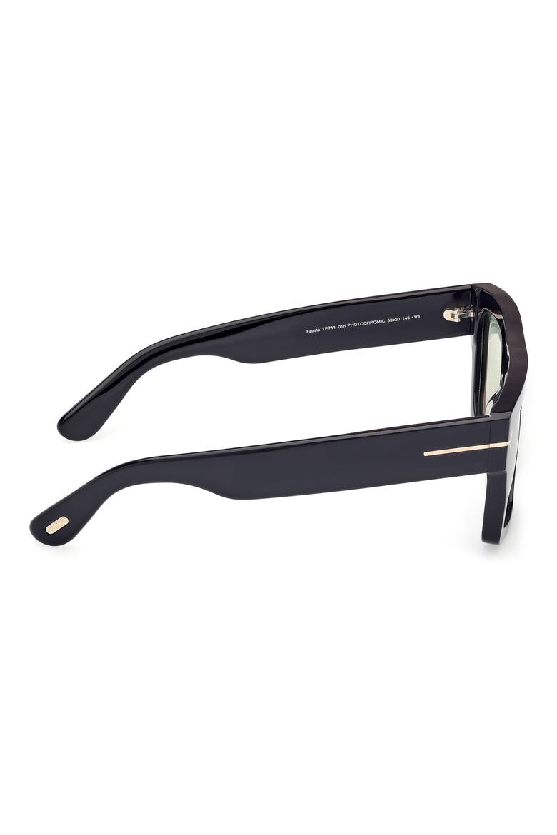 Fausto 53mm Square Sunglasses, Alternate, color, BLACK/ PHOTOCHROMIC GREEN