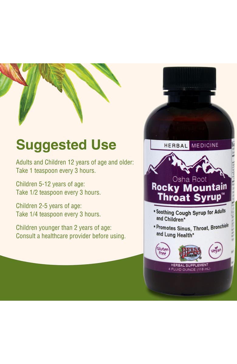 Trace Minerals Rocky Mountain Throat Syrup 4 oz., Alternate, color, NO COLOR