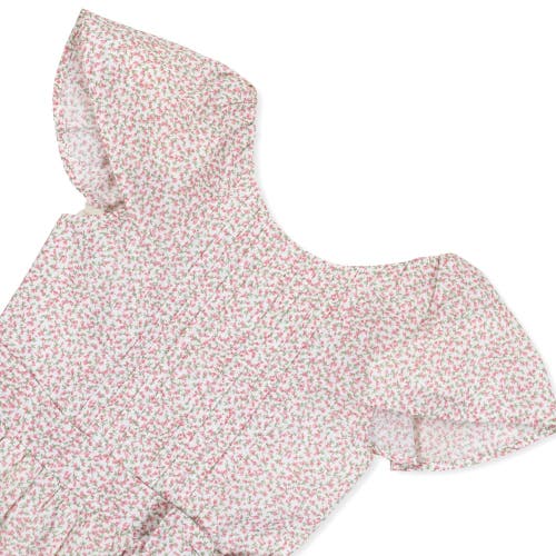 Hope & Henry Girls' Organic Flutter Sleeve Pintuck Jumpsuit, Kids In Vintage Petal Ditsy