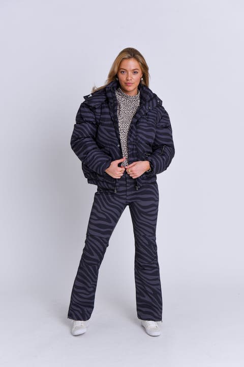 Chic Puffer Jacket Black Tiger