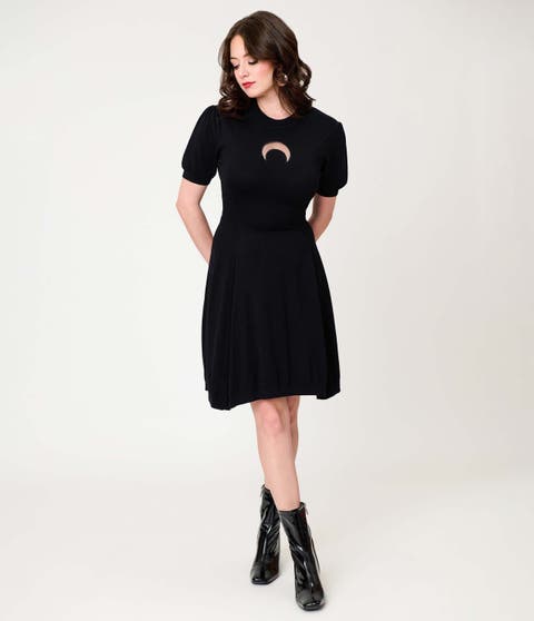 Heart Cutout Flare Dress