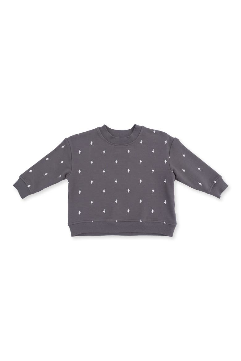 Kids' Lightning Bolt Sweatshirt, Main, color, GRAY