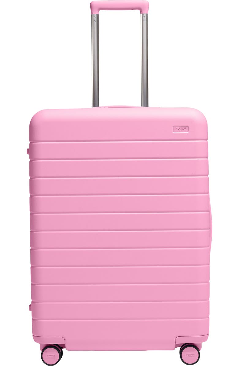 Away The Medium Checked Suitcase, Main, color, Mochi Pink
