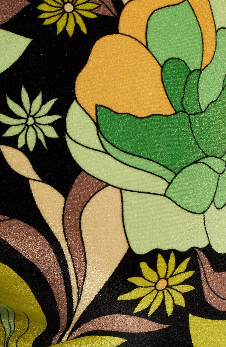 Fendi Dream Garden Chenille Crop Leggings, Alternate, color, 