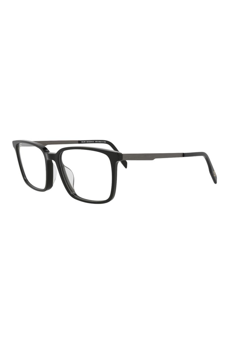 Core Optical 55mm Square Reading Glasses, Alternate, color, BLACK BLACK TRANSPARENT