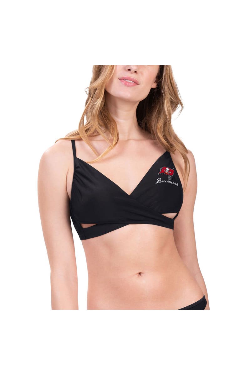 G-III 4HER BY CARL BANKS Women's G-III 4Her by Carl Banks Black Tampa Bay Buccaneers Hall of Fame Bikini Top, Main, color, Black