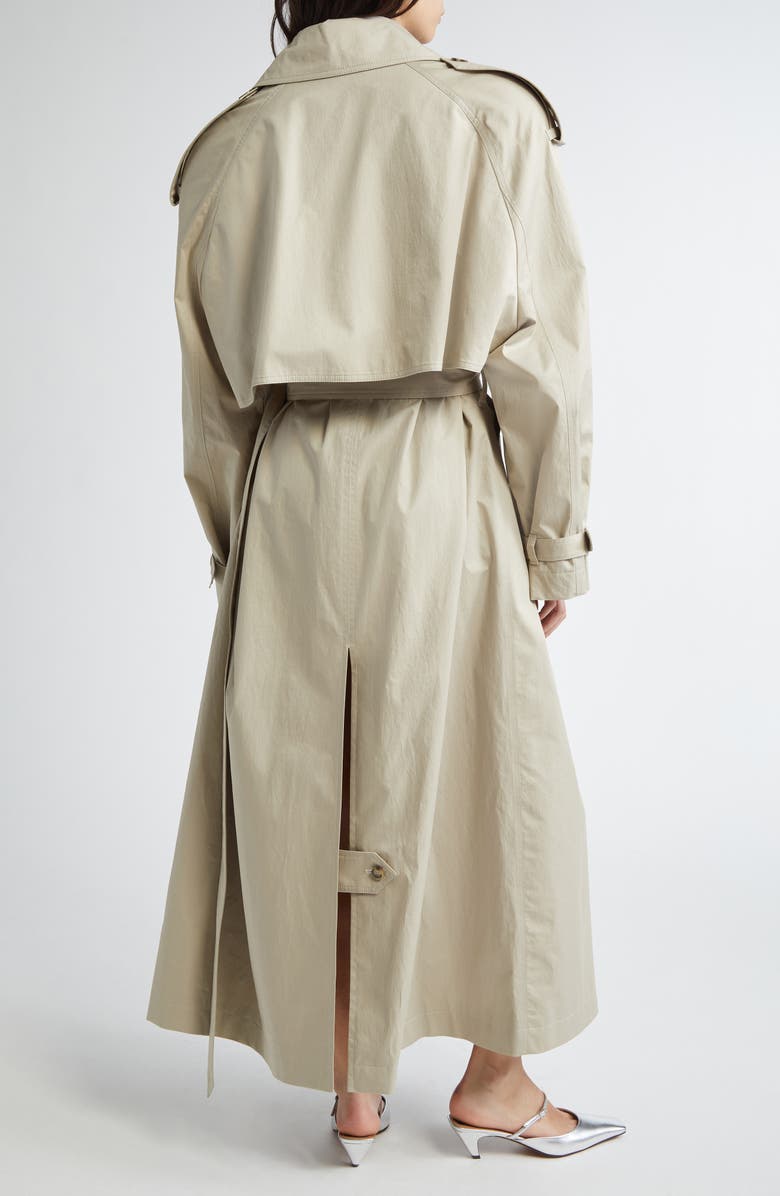 Stella McCartney Oversize Belted Cotton Gabardine Trench Coat, Alternate, color, 