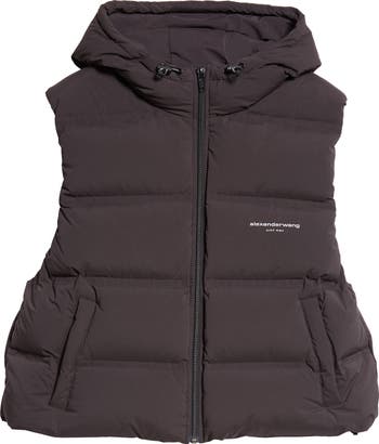 【U LAN】Haen crop hooded vest padded jacket Alexander Wang Crop Hooded Down Puffer Vest | Nordstrom