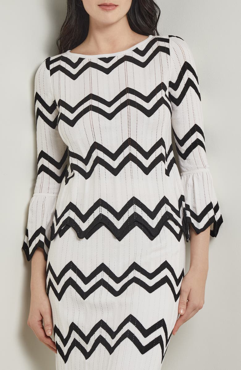Misook Chevron Sweater, Main, color, 