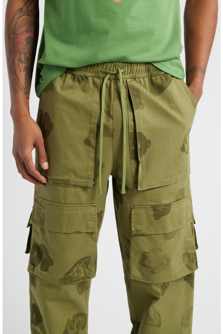 BB Conceal Cotton Herringbone Cargo Pants, Alternate, color, LODEN GREEN