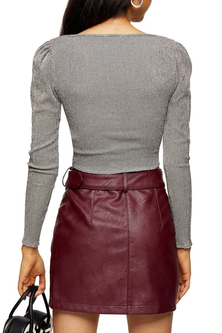 Square Neck Crop Top, Alternate, color, GREY