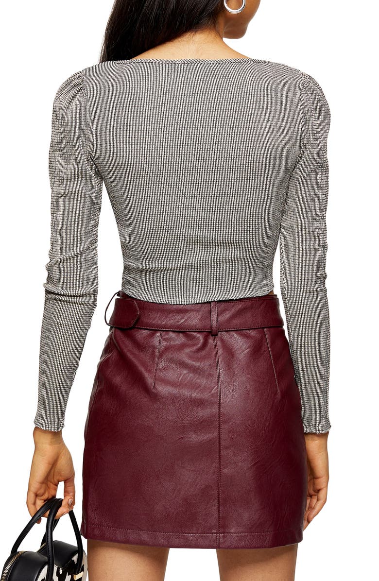 Topshop Square Neck Crop Top, Alternate, color, 