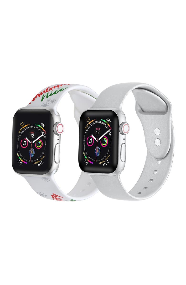 The Posh Tech POSH TECH Silicone Bands for Apple Watch - Set of 2 - 42mm/44mm, Main, color,