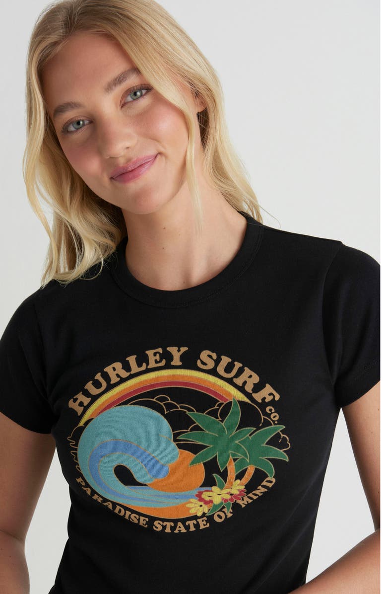 Hurley Ashbury Baby Tee, Alternate, color, Black