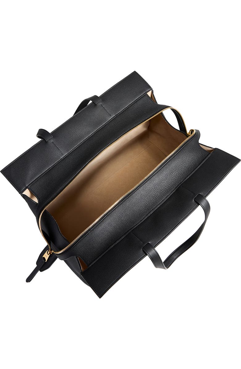 Khaite Crosby Leather Tote, Alternate, color, Black