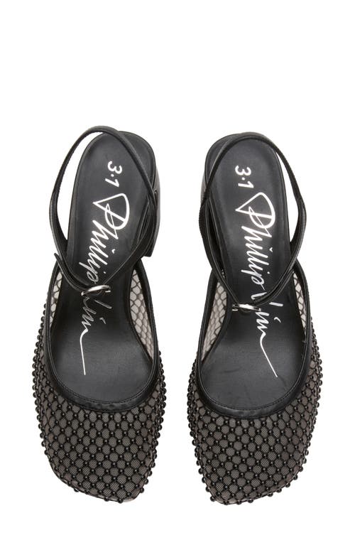 3.1 Phillip Lim Ankle Strap Crescent Heel Pump In Black