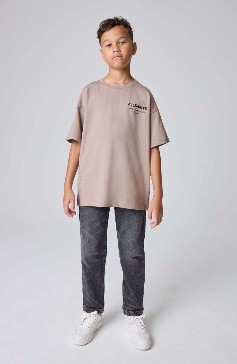 smALLSAINTS by ALLSAINTS Kids' Redact Oversize Cotton Graphic T-Shirt, Alternate, color, Brown