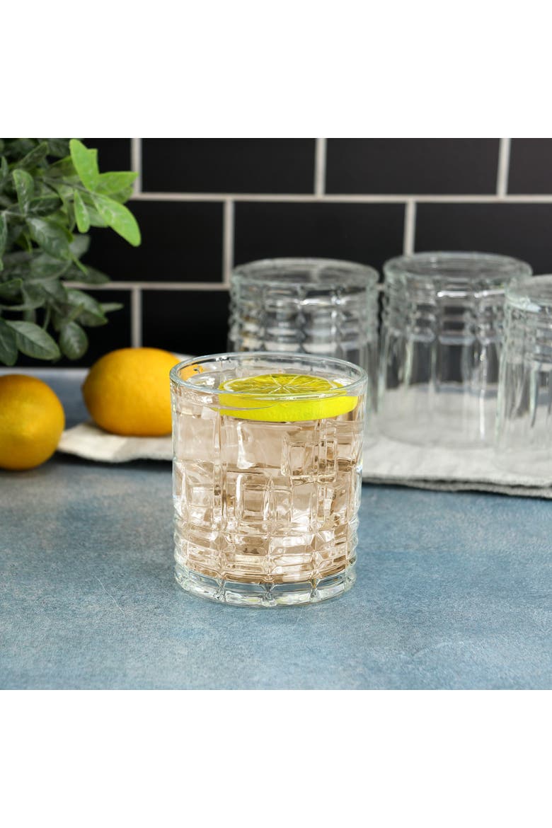 Calista 4 Piece 11.5 Ounce Double Old Fashioned Glassware Set, Alternate, color, Clear