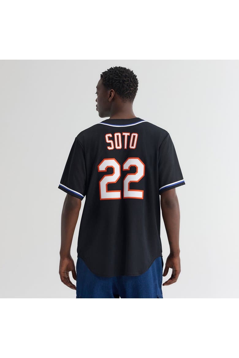 Men's Nike Juan Soto New York Mets Fashion Replica Black Out Jersey, Alternate, color, Black