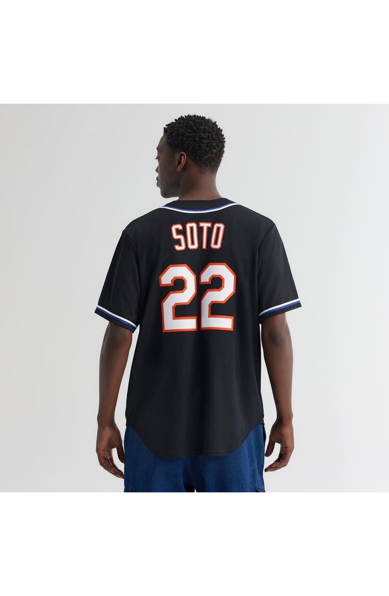 Nike Men's Nike Juan Soto New York Mets Fashion Replica Black Out Jersey, Alternate, color, Black