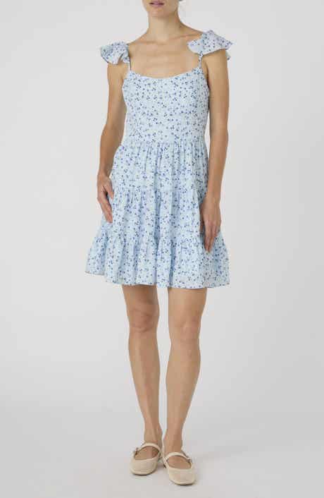 French Connection Kiva Tiered Crepe Minidress