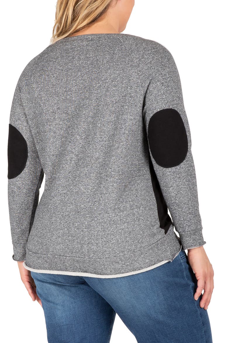 Neesa Raglan Sleeve Baseball Top, Alternate, color, BLACK CHARCOAL