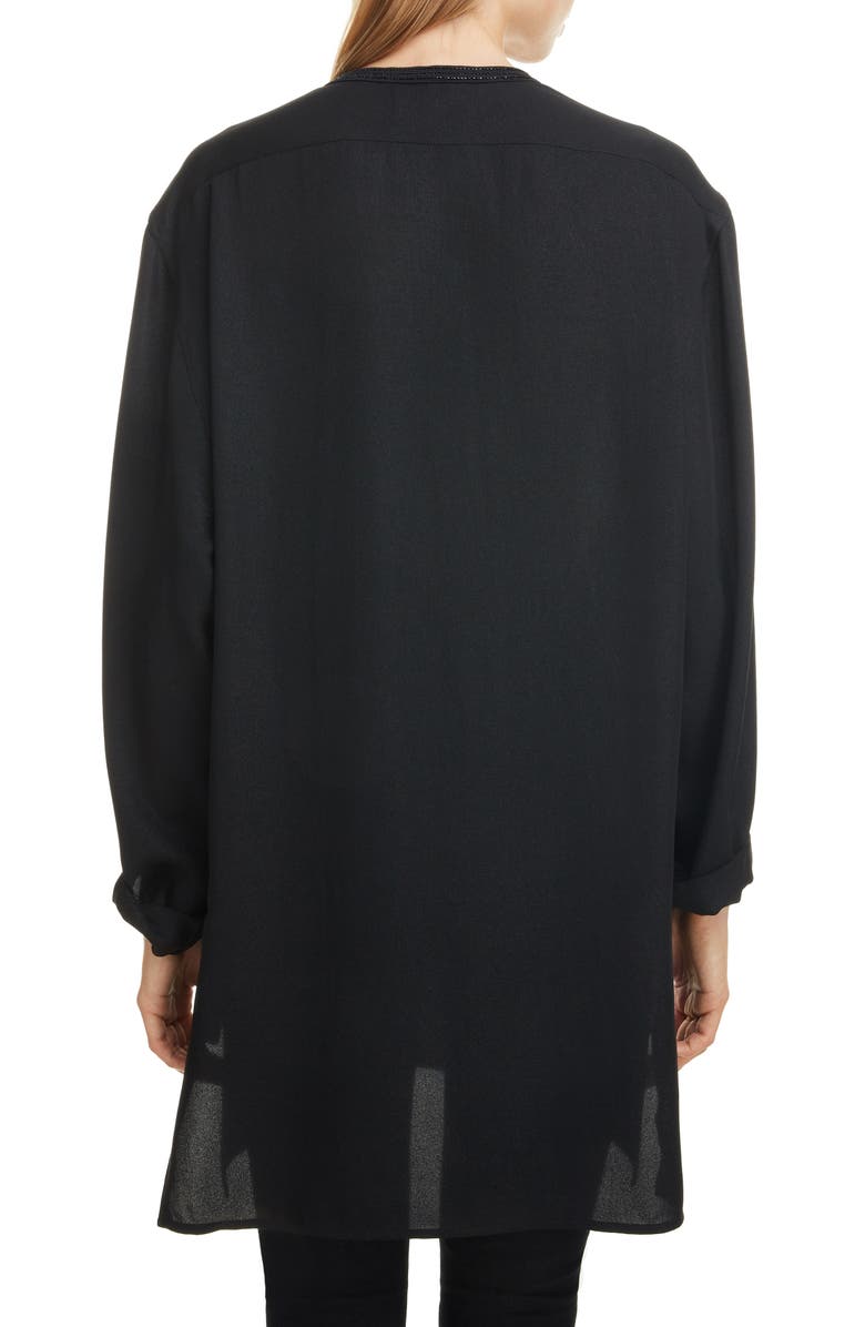Saint Laurent Embroidered Voile Tunic, Alternate, color, 