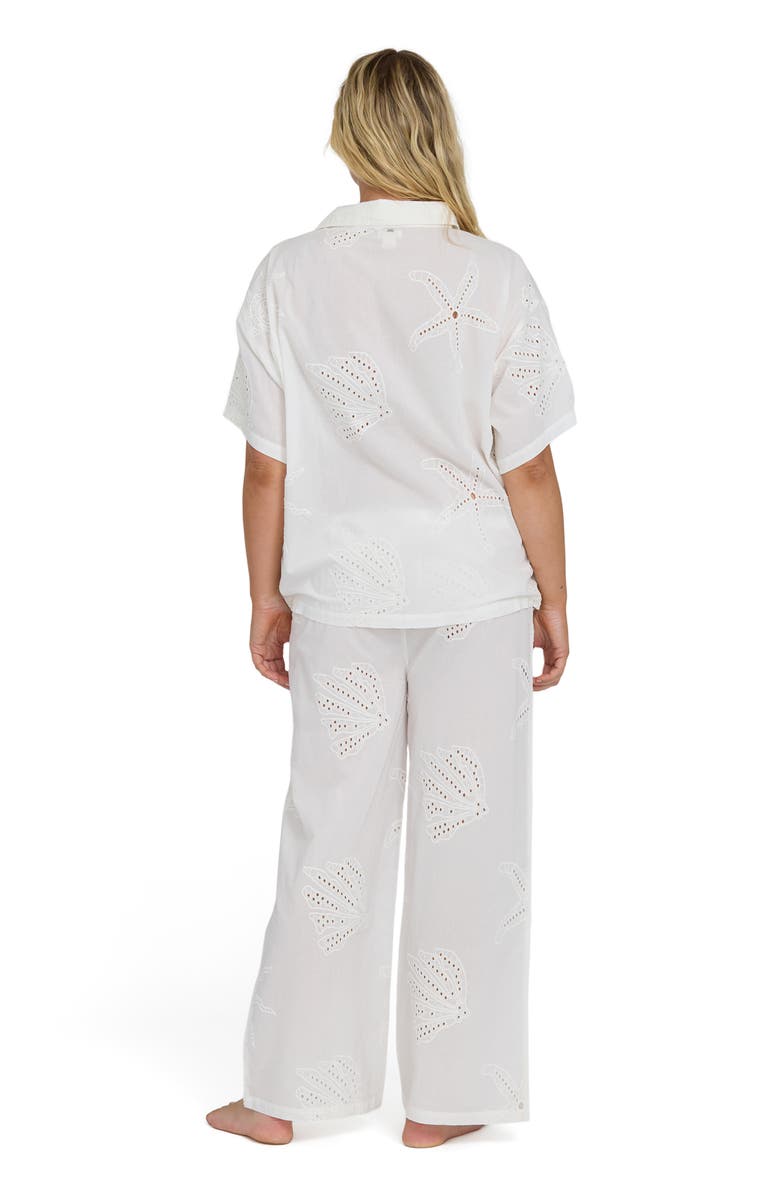 Billabong Beach Livin' Eyelet Cover-Up Drawstring Pants, Alternate, color, Salt Crystal